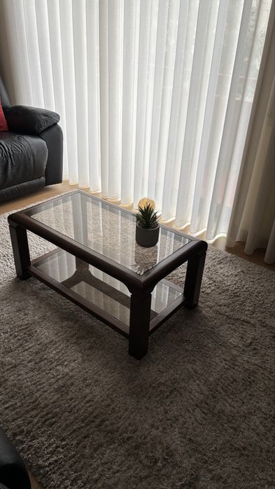 Mesa de centro em madeira de carvalho