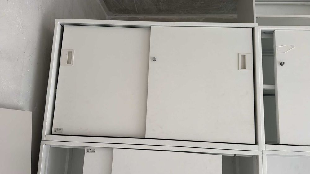 Komoda biała 120x72 komody aktowe biurowe metalowe Dynamobel do biur