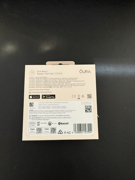 Oura Ring 4 Stealth - Tamanho 11