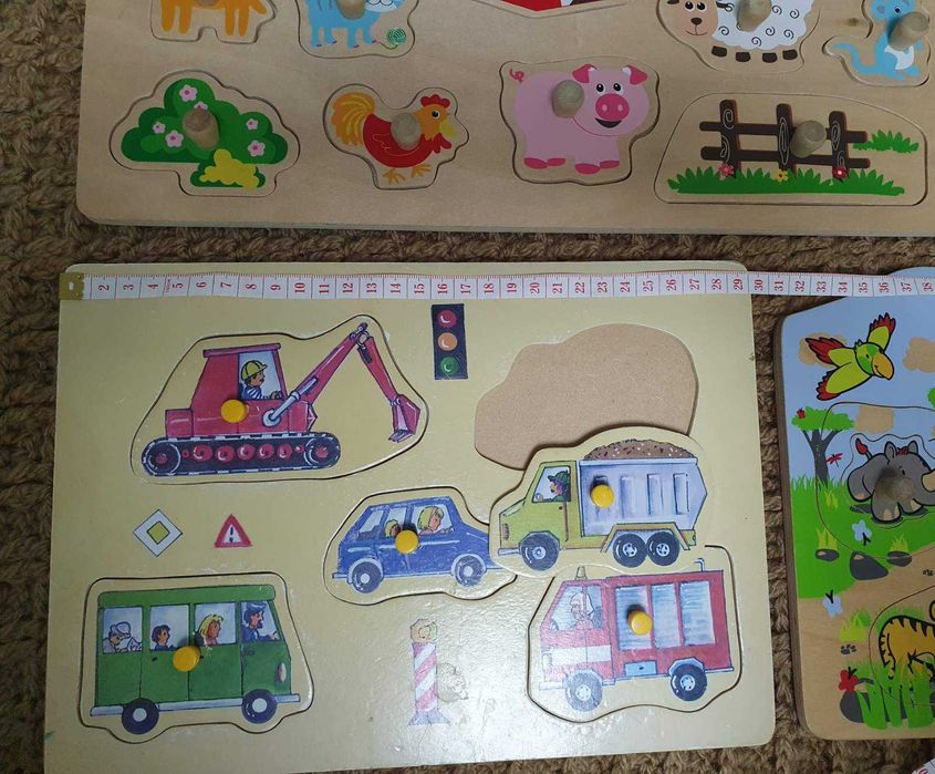 Дерев'яні пазли вкладиші Goki, Lelin