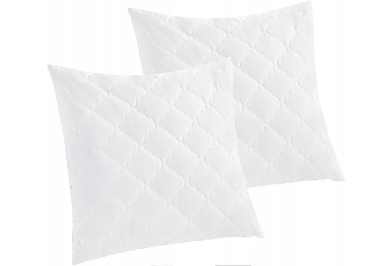 zestaw 2 poduszek 80 x 80, białe