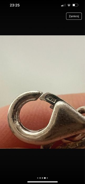 Srebrny charms torebka