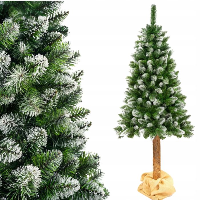 Choinka Sztuczna Na Pniu 180cm Ośnieżona Święta