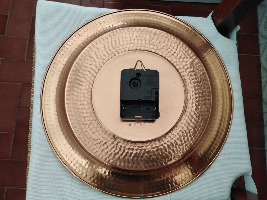 Relógio de Parede com Moldura em Cobre64861925753089127