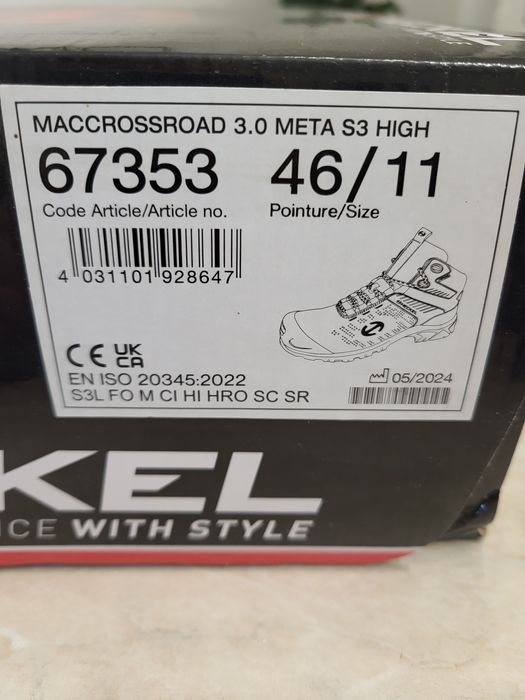 Heckel rozm. 46 trzewiki robocze ochronne