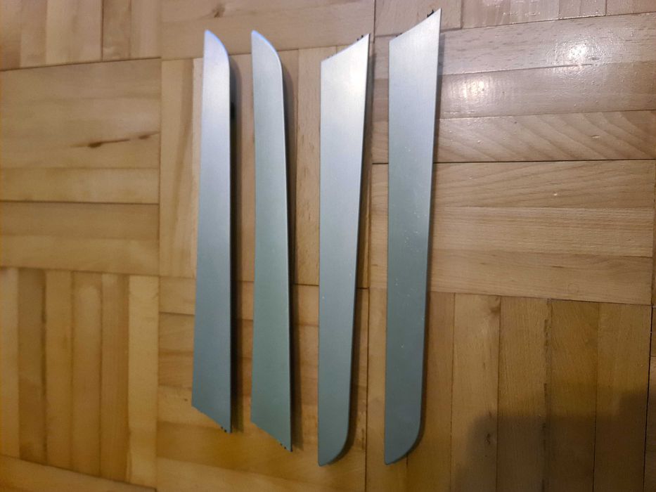 Dekory boczków drzwi Audi a4 b8 szczotkowane aluminium