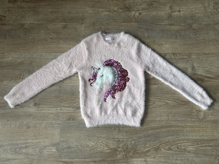 Terranova 140/146 sweter 10-11 lat sweterek bluza jednorożec