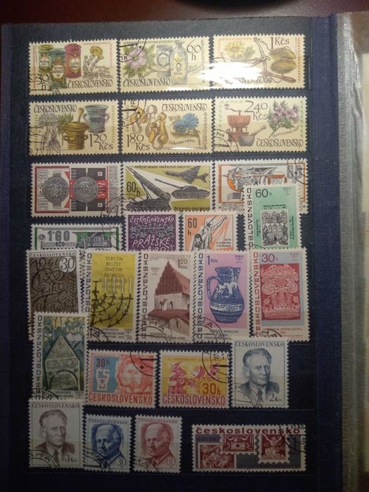 czechy czeskie znaczki pocztowe stare lata 60 klaser filatelistyka