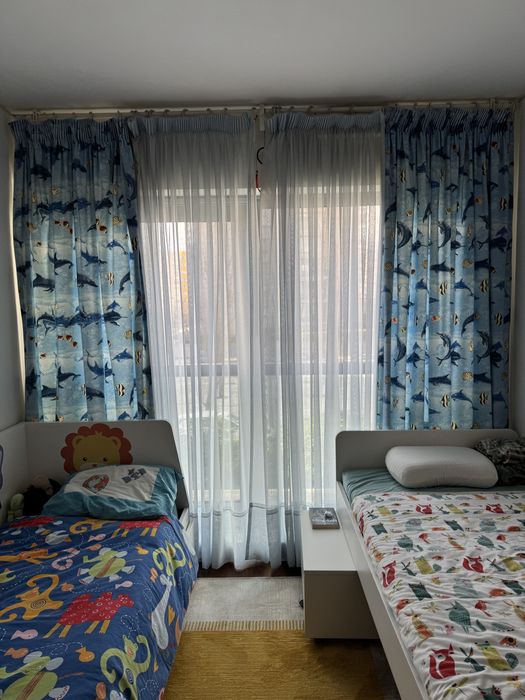 Cortinados quarto criança – padrão marítimo