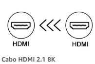 Cabo HDMI 8K 2.1 48Gbps 15 Metros - Cabo HDMI® de Alta Velocidade