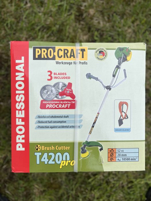 Бензокоса Procraft T4200Pro | 52см³ | НОВА | 3 Ножі