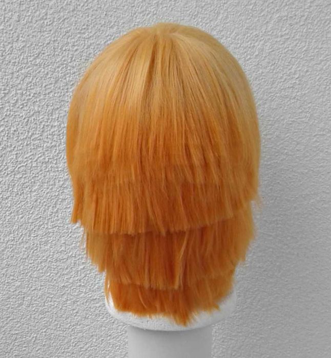 Demon Slayer ombre pomarańczowa ruda peruka Agatsuma Zenitsu wig