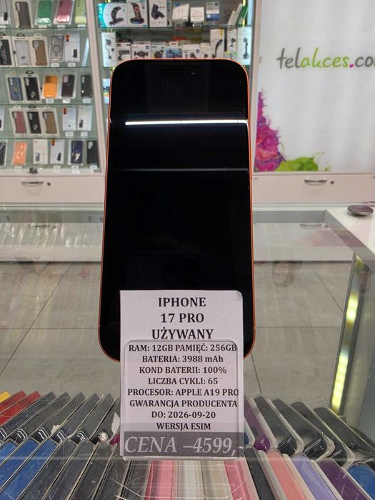 Iphone 17 Pro 256GB Bat 100% Gwarancja! Telakces Felicity *Raty 0%