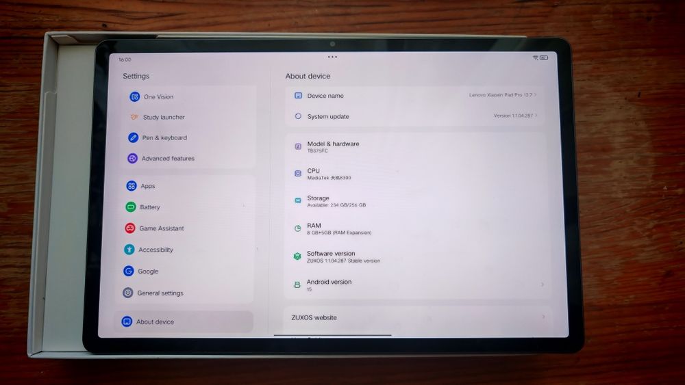 Lenovo  Ideapad pro/xiaoxin 12.7", 3k 144Hz, 8GB/256GB, Dimensity 8300
