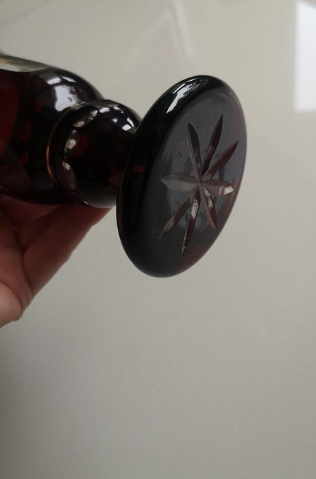 Duży kielich na stopie, Biedermeier 19 wiek, Bohemia,.