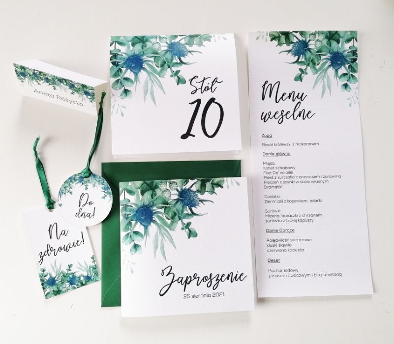 Zaproszenia ślubne w stylu boho OSET I EUKALIPTUS
