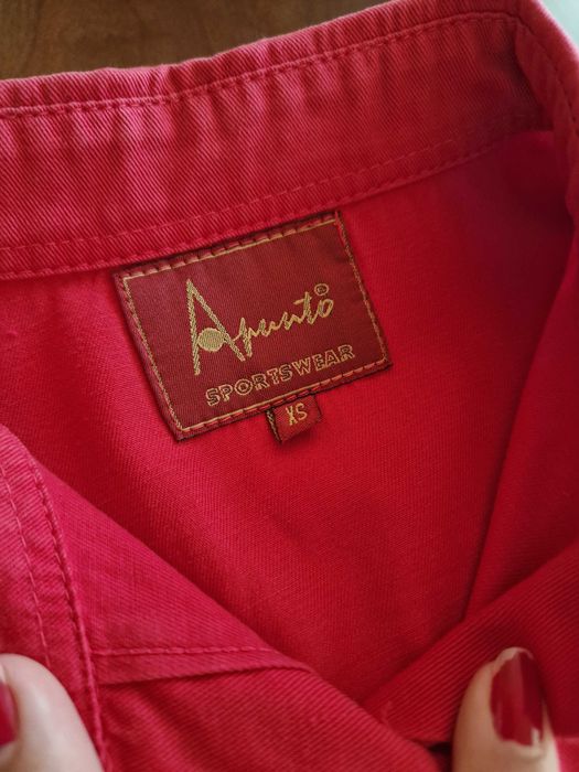 Camisa de ganga vermelha