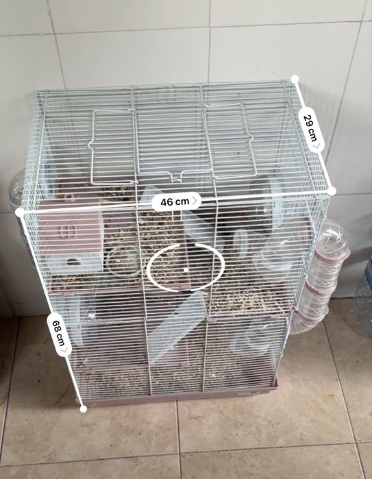 Gaiola grande para hamster/roedores – completa com acessórios