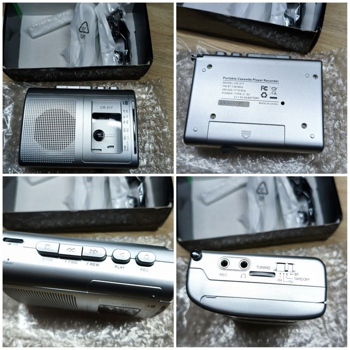 Касетний плеєр ретро з радіо та USB: CR-317, CR-318, CR-381, Reshow