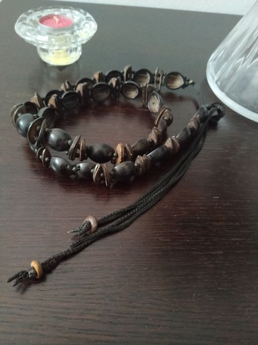 Cinto preto e castanho estilo étnico, original