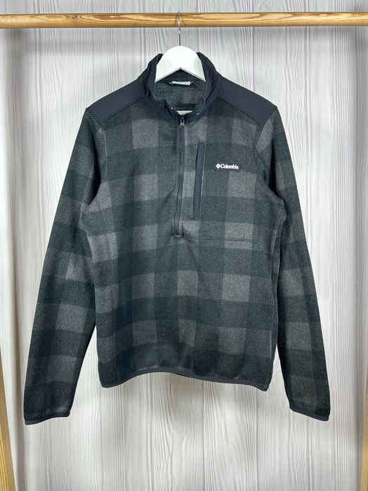 Columbia 1/3 Zip Plaid кофта фліска з гарним дизайном Оригінал!