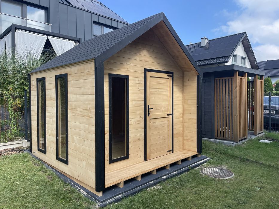 3x3 Domek drewniany, narzedziowy, nowoczesna stodola, sauna