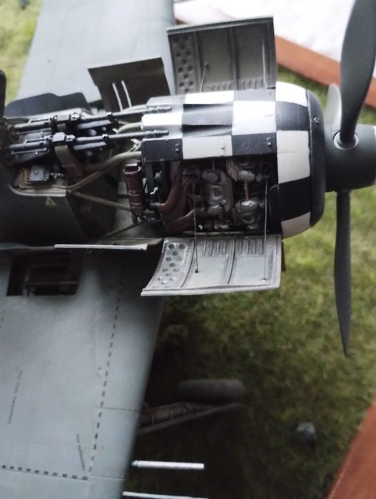 makieta lotniska z samolotem focke-wulf 190