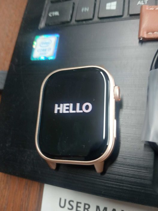 Smartwatch Guhuavmi QX17 – 3 Pulseiras Incluídas (Rosa, Couro e Dourada)