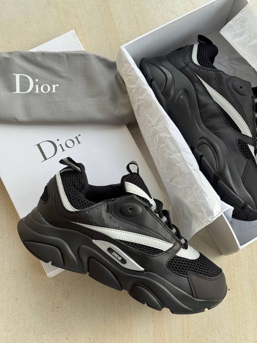 Топ Якість! Кросівки Dior B22 Black•Діор б22 (чорні) чоловічі Діори