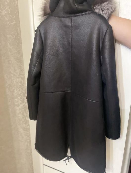 Натуральна дублянка з чорнобуркою