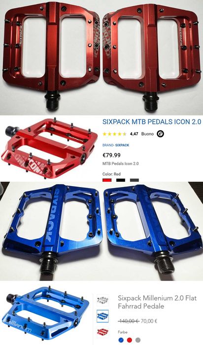 Велосипедні педалі Sixpack Millenium/Racing/Kamikaze/Menace/Skywalker