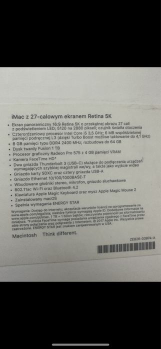 IMAC 27 Cali Retina 5K