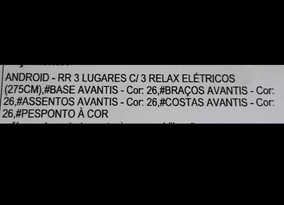 Sofá 3 lugares elétrico