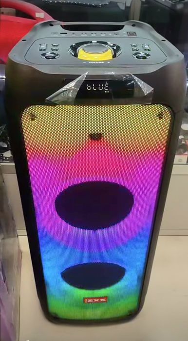 Блютуз колонка на 100Вт 2 мікрофона. Еквалайзер та караоке-режим
