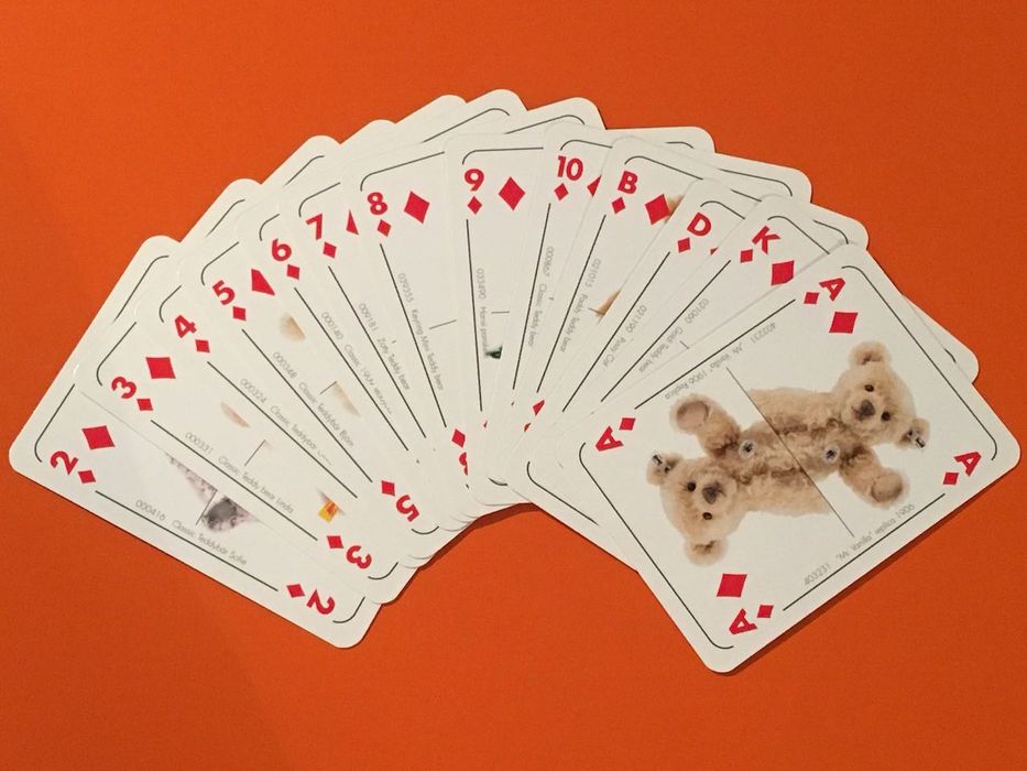 STEIFF karty do gry pluszaki misie Casino Royal