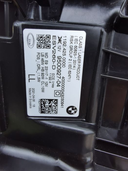 BMW 4 G22 G23 M4 G82 G83 Lampa Reflektor Lewa BMW Laser Black Shadow