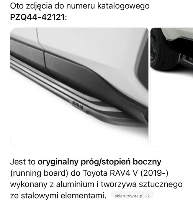 Oryginalny lewy próg boczny (stopień) do Toyota RAV4 2019–2024