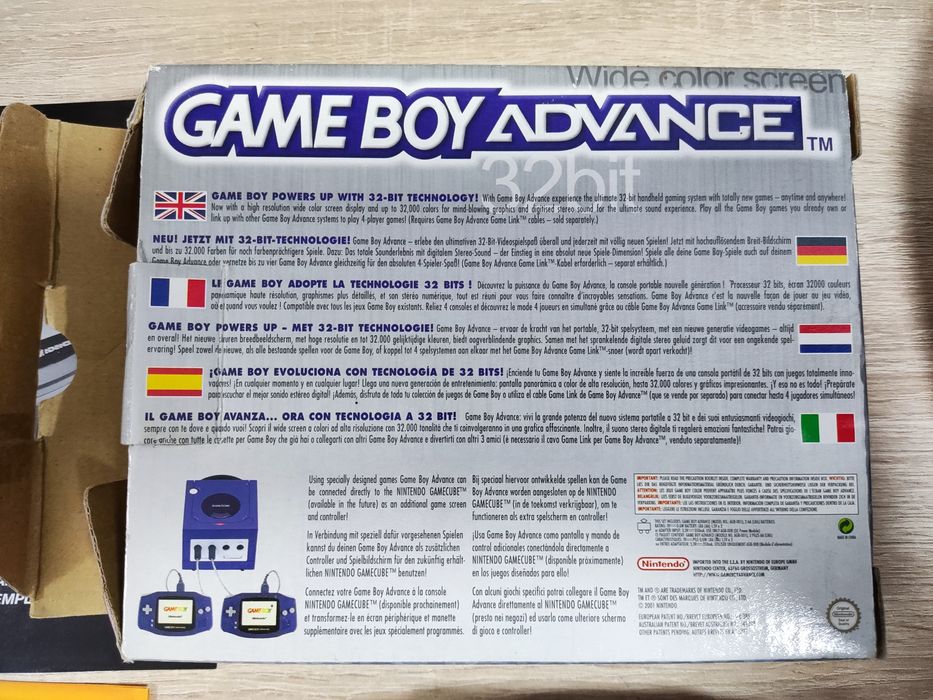 Game Boy advance na caixa