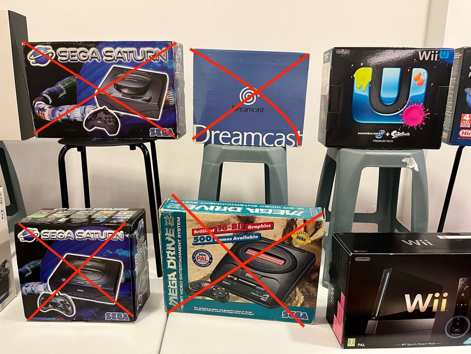 Coleção de consolas incrível - Retro/vintage e novas, todas na caixa