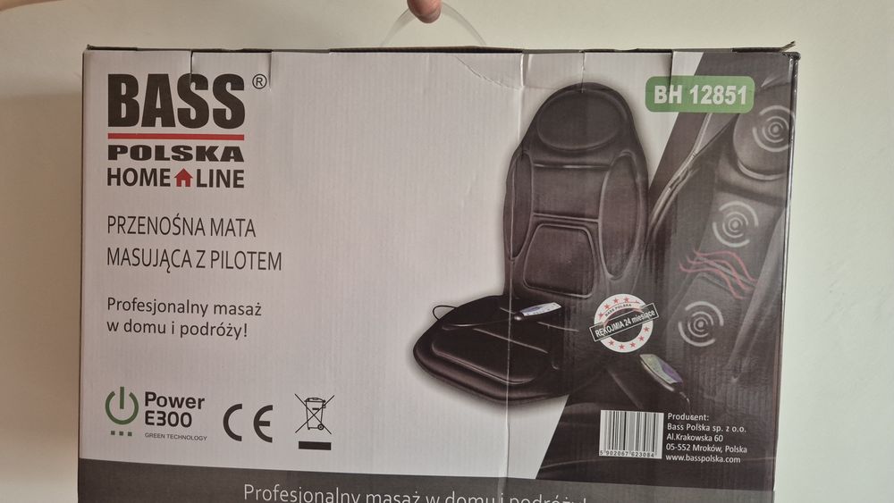 Przenośna mata masującą z pilotem