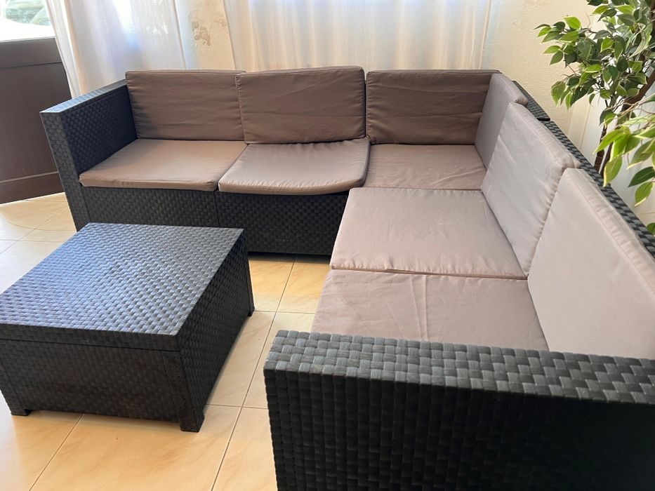 Conjunto sofás de jardim