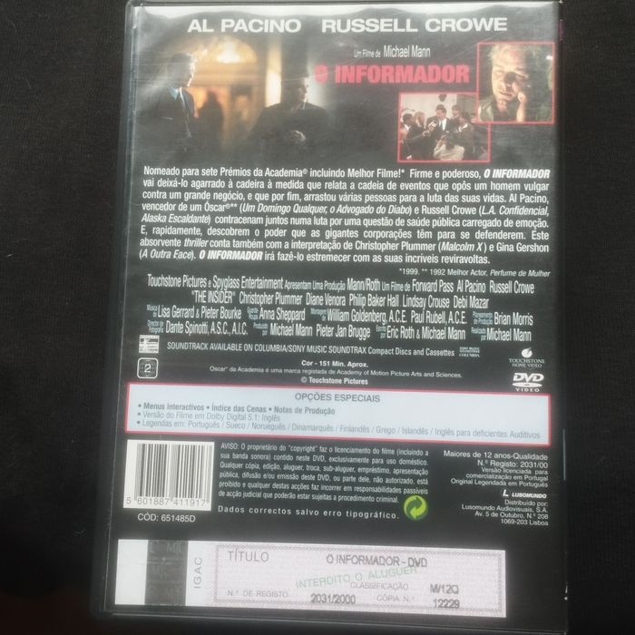Michael  Mann DVD's e Outros