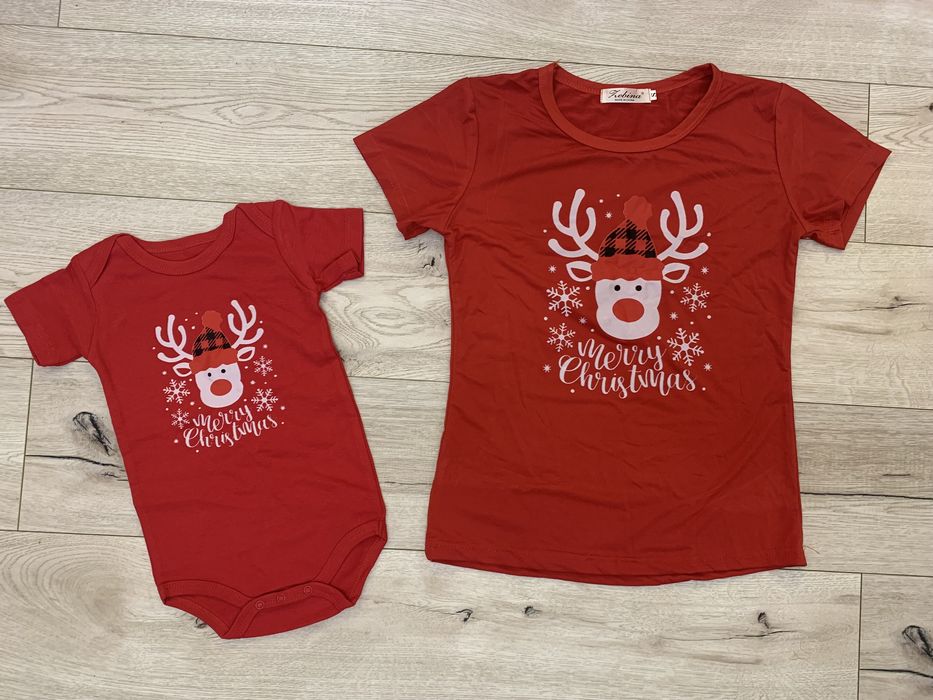 Koszulka body świateczne mama corka/syn