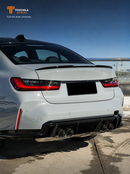 Спойлер BMW G20 M3 M4 PSM чорний оригінал сабля накладка багажника