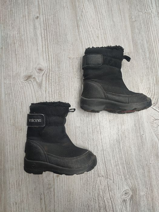 Viking 24 buty chłopięce śniegowe zimowe ocieplane kozaki futro rzepy