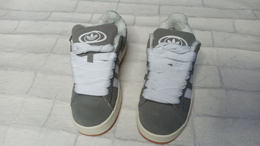 Кеды adidas campus серые на меху 815