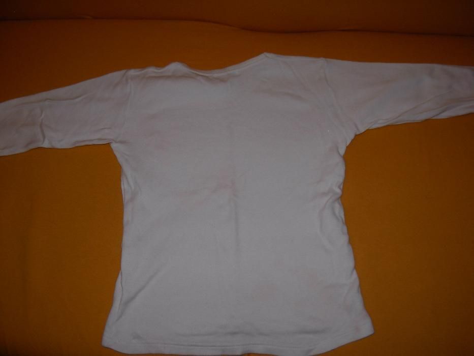3 T'shirts brancas Chicco e Benetton 6 anos