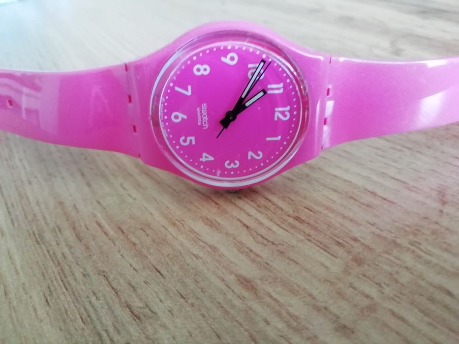SWATCH różowy zegarek na rękę