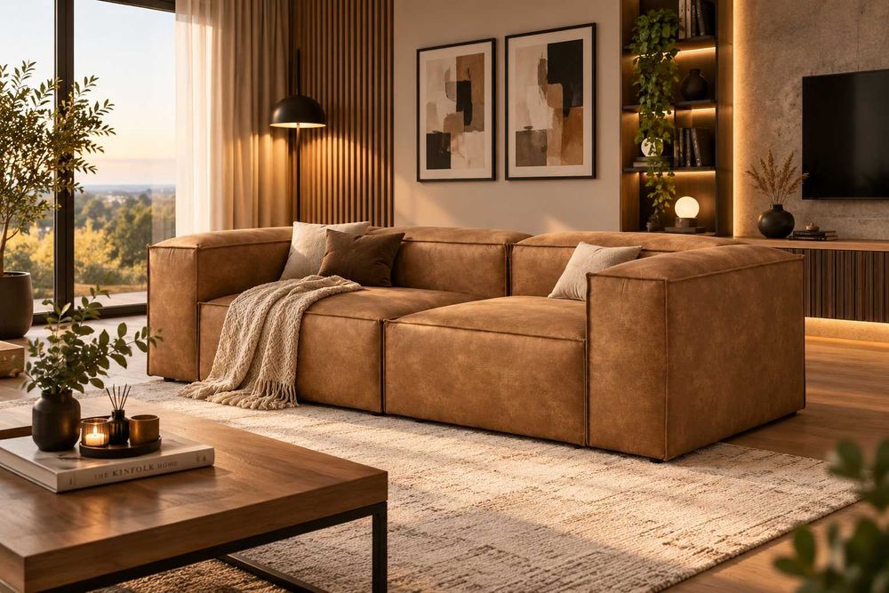 Sofa modułowa ze skóry Lenon 238x119x68cm (3-osobowa)