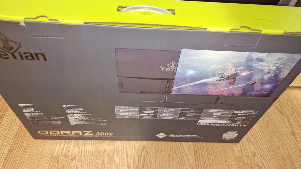 Monitor Yeyian Odraz VA 27" FHD 16:9 165Hz FreeSync / G-SYNC Compatibl